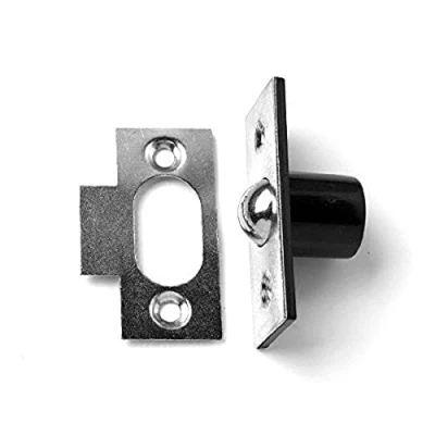 Image of Merriway BH03029 (2 Pcs) Bales Tubular Ball Cupboard Cabinet Door Catch, 13mm (1/2 inch) Nickel Plated Pack of 2 Pieces
