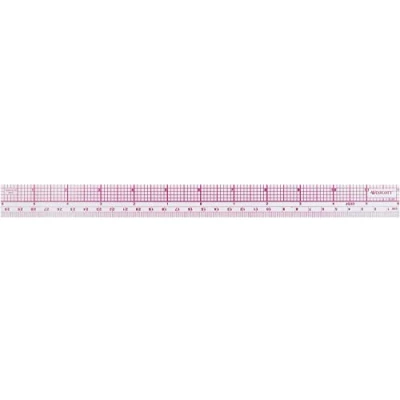 Image of Westcott 10ths/Metric Beveled Ruler, 12 Inch/30cm (B 65), Clear