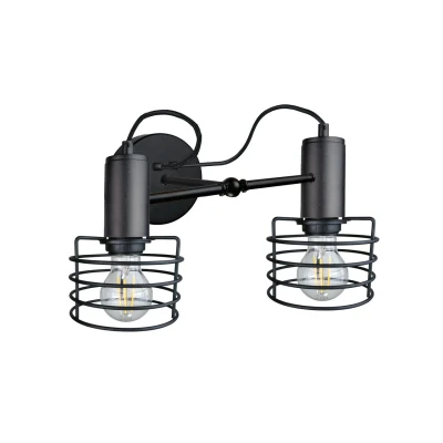 Image of Rune Wall Lamp Black, 25cm, 2x E27