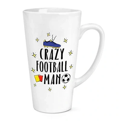 Image of Crazy Football Man 17oz Large Latte Mug Cup