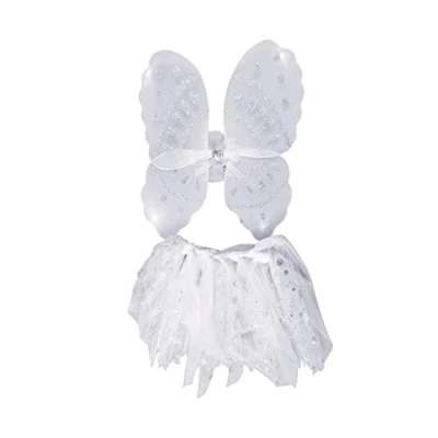 Image of Bristol Novelty DS190 Angel Wings and Tutu Set, One Size