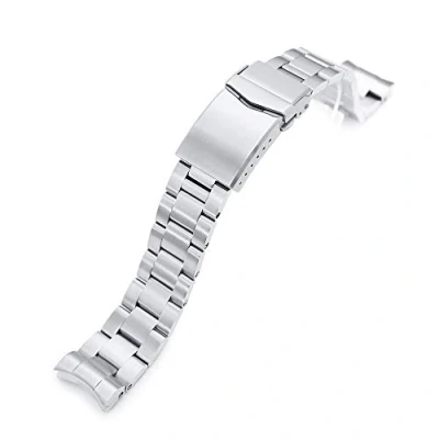 Image of MiLTAT 20mm Super O Boyer Watch Strap for Seiko Baby mm 200 Brushed V Clasp, silver, L, Classic