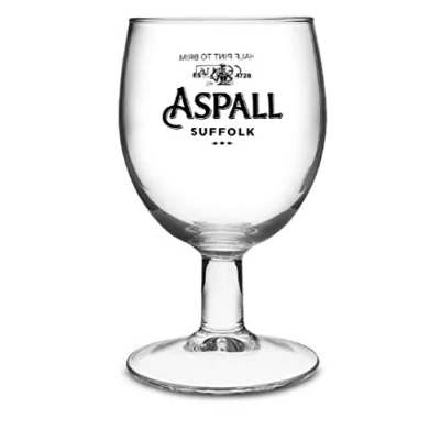 Image of Aspall Cider Goblet Half Pint Glasses CE 10OZ/280ml (Set of 2)