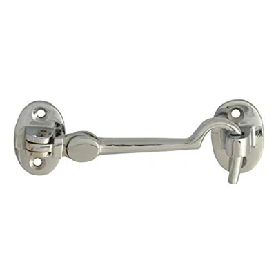 Image of Golden Grace Polished Chrome 100mm (4&quot;) Cabin Hook and Eye Silent with Finish