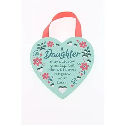 Image of A Daughter Reflective Words Hanging Plaque With Ribbon Wooden Hanger Gift 00200040003