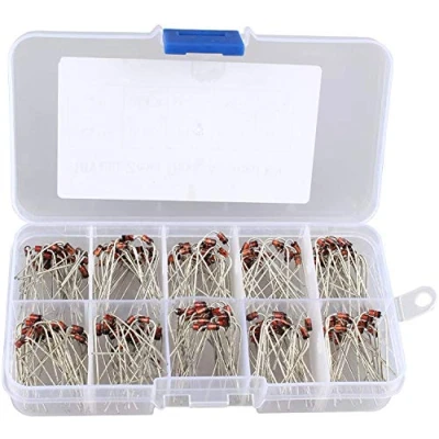 Image of HALJIA 200 Pcs 10 Value 1W Zener diode Assorted Kit Set, Model: 1N4728 1N4729 1N4730 1N4731 1N4732 1N4733 1N4734 1N4735 1N4736 1N4737