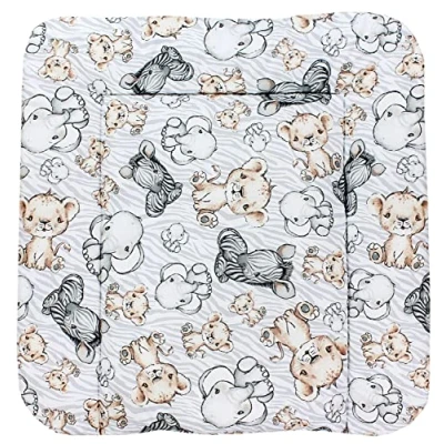 Image of TupTam Baby Changing Mat Softly Padded Patterned, Safari, 70 x cm