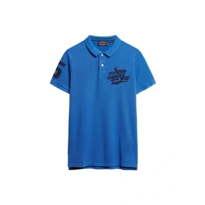 Image of Superdry State Polo shirt, Men&#039;s, Size: Small, Monaco blue