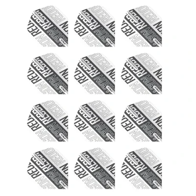 Image of RED DRAGON Hardcore XT White and Grey Dart Flights 4 sets Per Pack (12 in total)