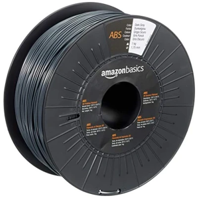Image of Amazon Basics ABS 3D Printer Filament, 1.75 mm, Dark Gray, 1 kg Spool