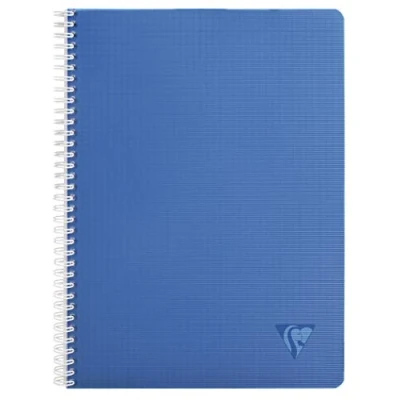 Image of Clairefontaine Ref 329125C Linicolor Wire bound Notebook (50 Sheets) A4 Size, 90gsm Brushed Vellum Paper, Polypro Cover, Squared Ruling Assorted Colours (Pack of 10)