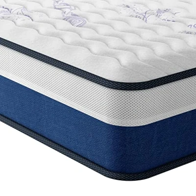 Image of Vesgantti Small Double Mattress, 10 Inch Hybrid Mattress with Breathable Memory Foam and Individual Pocket Spring Medium Firm, 4FT 120x190x25cm
