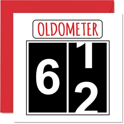 Image of Fun 62nd Birthday Cards for Men Woman Oldometer Happy Card Dad Mum Grandad Nanny Grandma Gran Uncle Auntie Cousin, 145mm x Greeting Cards,