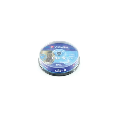 Image of Verbatim CD R Datalife Non AZO 700MB 52X Printable Spindle (10 Pk)