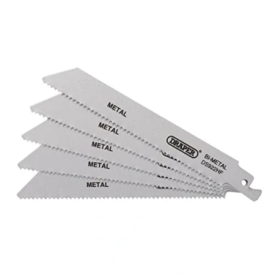 Image of Draper Bi metal Reciprocating Saw Blades for Metal, 150mm, 10tpi/11ppi (Pack of 5)