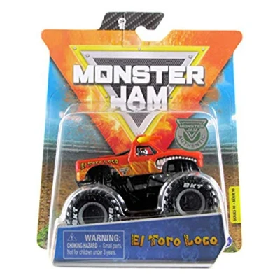 Image of Monster Jam 2020 Spin Master 1:64 Diecast Truck with Wristband: Legacy Trucks El Toro Loco Orange