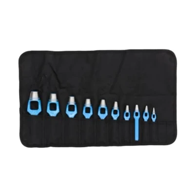 Image of GEDORE Arc punch set, 10 piece Ø 3 25 mm, Rubber leather gaskets fabric, Round, Punch, 57303