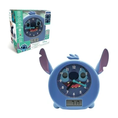 Image of Lexibook RLT100D, Disney Stitch, My Sleep Companion, Alarm clock, nightlight, dawn simulator and storyteller, with power cord, blue