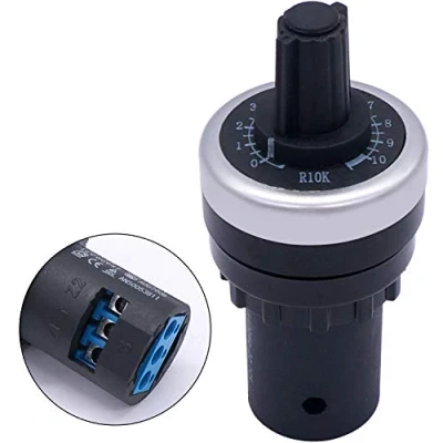 Image of Taiss/10k LA42DWQ 22 22mm Governor Rotary Potentiometer Inverter Converter Resistance 10k ohm Variable Speed Drive