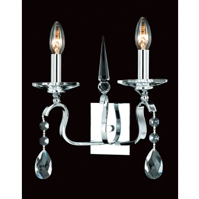 Image of Rhinestone Chrome Candle Wall Lamp