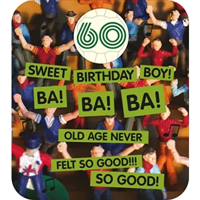 Image of 60th Birthday Card, Card for Birthday, Subbuteo Official