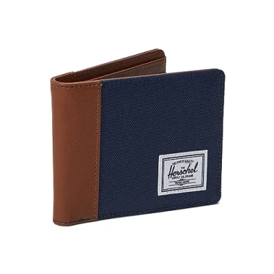Image of Herschel Supply Co. Hank Wallet Navy/Tan One Size, Navy/Tan,