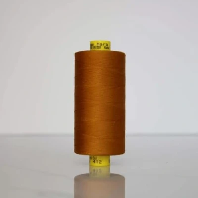 Image of Gutermann Mara 120 All Purpose Polyester Sewing Thread 1000m Spool, UV Resistant, Silky Shine, Tear &amp; Abrasion Resistant Perfect for Machines or Hand Sewing/Colour 412