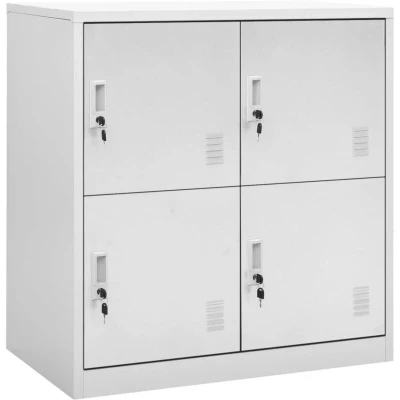 Image of vidaXL Locker Cabinets 5 pcs Light Grey 90x45x92.5 cm Steel