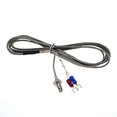 Image of Reland Sun Thermocouple K Type, M6 Screw Fine Thread Type Temperature Sensor Wire (5m)