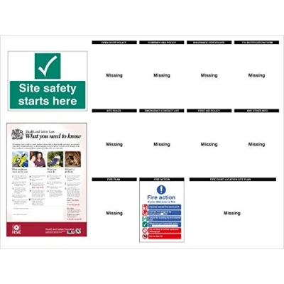 Image of Construction Signs Site Notice Board 1430x1075 5mm Foam