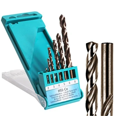 Image of 6Pc Professional Heller Hss Co Cobalt Metal Drill Bit Set (2mm 8mm)