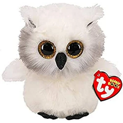 Image of Ty UK Ltd 2005091 Austin Owl Boo Med Plush Animal, Multicolor, 24cm