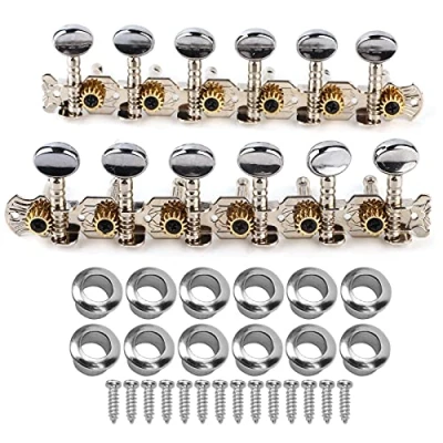Image of Guitar Tuning Pegs 12 Strings Tuners Machine Heads Tuner String Keys for Acoustic Musical Instrument Accessories