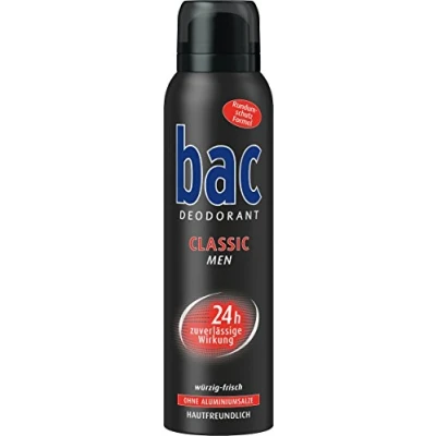 Image of Bac Classic Men Deodorant Spray Pack of 6 x 150 ml
