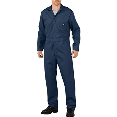 Image of Dickies Men&#039;s Long Sleeve Flex Coverall Henley Shirt, Dark Navy V1, XLS