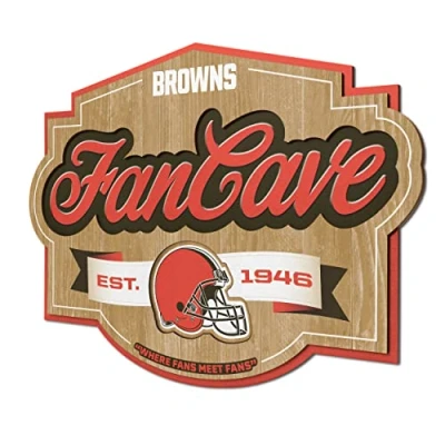 Image of YouTheFan NFL Cleveland Browns Fan Cave Sign