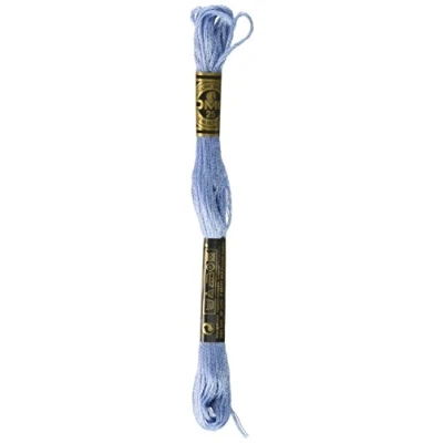 Image of DMC 117 794 Six Strand Embroidery Cotton Floss, Light Cornflower Blue, 8.7 Yard