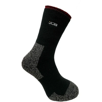 Image of JCB Thermasocks With Extended Achilles Black/Grey/Red UK 9 12 EU 44 47