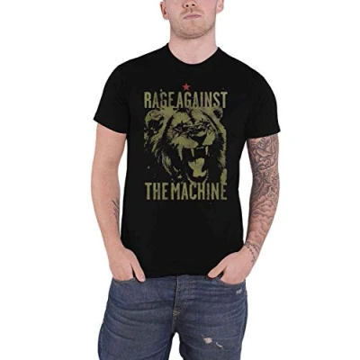 Image of Rage Against The Machine T Shirt Pride Band Logo Official Mens Black M