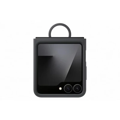 Image of Samsung Silicone Back Cover with Ring Black Galaxy Z Flip 6/Flip 7 FE