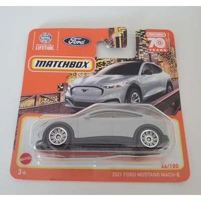 Image of 2023 Matchbox 2021 Ford Mustang Mach E Grey 44/100 (Short Card) HLC84