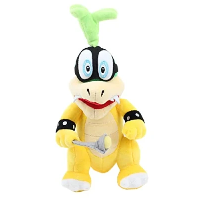 Image of Cartoon Koopaling Iggy Plush Toy Baby Bowser Jr Koopa Soft Stuffed Animal Doll 10&#039;&#039; Figure