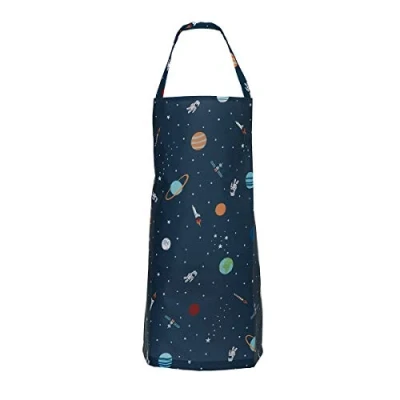 Image of Sophie Allport Space Unisex Kids Apron with Neck Strap and Front Pocket. Made 100% Cotton