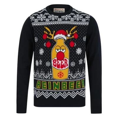 Image of Tokyo Laundry Men&#039;s Reinbeer Novelty Knitted Crew Neck Christmas Jumper