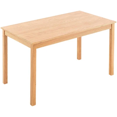 Image of Hallowood Furniture Waverly Oak Small Dining Table, Wooden Kitchen Light Table Ideal for Room, Lounge and Kitchen, (120 x 70 cm)