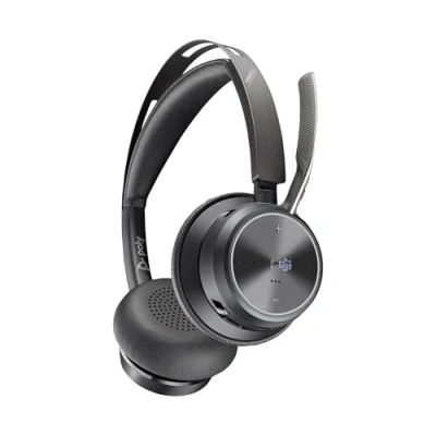 Image of POLY Voyager Focus 2 M USB C Headset C/A Adapter Customer Special 1 Connection via Bluetooth Noise cancellation; Smart sensor technology; Dynamic mute alert Black