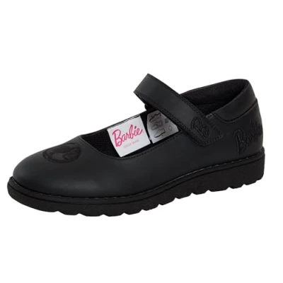 Image of Barbie Girls School Shoes Black UK 3