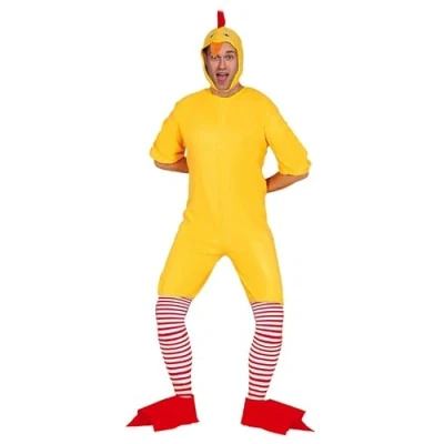 Image of My Illusions Adults Chicken Fancy Dress Mens Animal Costume Easter Stag Do Outfit (Medium 38 40&quot; Chest)