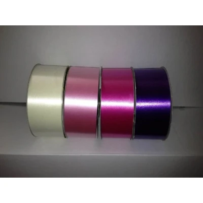 Image of Oasis Florist Poly Ribbon Pack (4 ROLLS) Cerise Pink, Purple, Cream and Baby Pink 4 Rolls of 5cm x 91m (2 100yds) for Mothers day