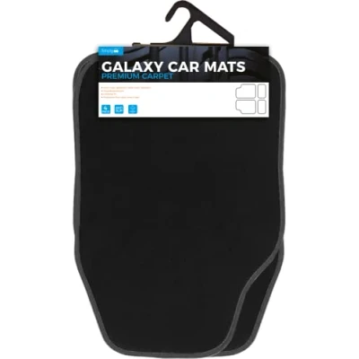 Image of 11x Simply Black Trim Carpet Car Mats MR900